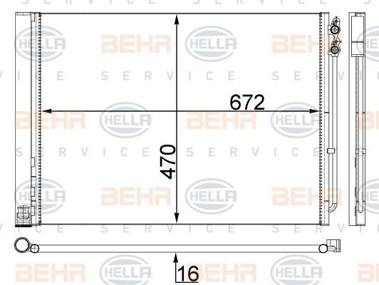 Hella 8FC 351 309-144 Радиатор кондиционера (Конденсатор) 8FC351309144: Отличная цена - Купить в Польше на 2407.PL!