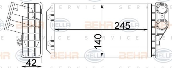 Hella 8FH 351 311-264 Радиатор отопителя салона 8FH351311264: Отличная цена - Купить в Польше на 2407.PL!