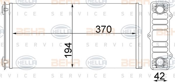 Hella 8FH 351 312-184 Радиатор отопителя салона 8FH351312184: Отличная цена - Купить в Польше на 2407.PL!