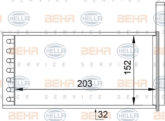 Hella 8FH 351 313-231 Heat exchanger, interior heating 8FH351313231: Buy near me in Poland at 2407.PL - Good price!