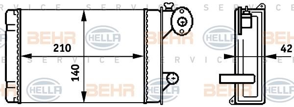 Hella 8FH 351 313-341 Wärmetauscher, innenraumheizung 8FH351313341: Kaufen Sie zu einem guten Preis in Polen bei 2407.PL!