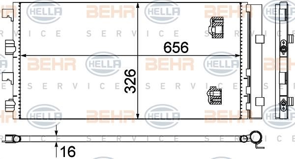 Hella 8FC 351 319-294 Радиатор кондиционера (Конденсатор) 8FC351319294: Отличная цена - Купить в Польше на 2407.PL!