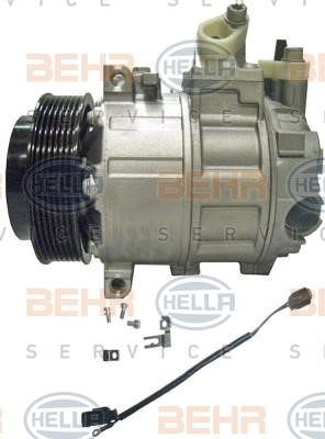 Hella 8FK 351 322-921 Compressor, air conditioning 8FK351322921: Buy near me in Poland at 2407.PL - Good price!