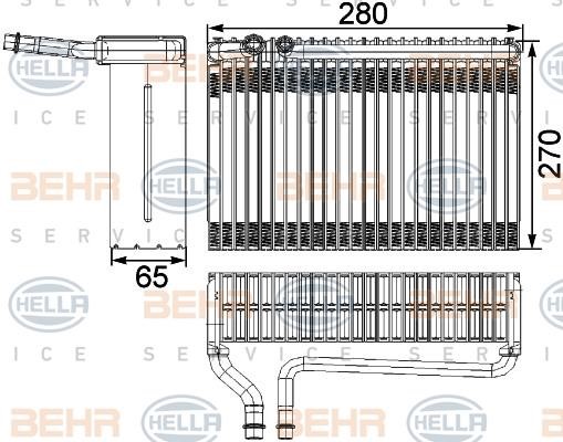 Hella 8FV 351 330-381 Air conditioner evaporator 8FV351330381: Buy near me in Poland at 2407.PL - Good price!