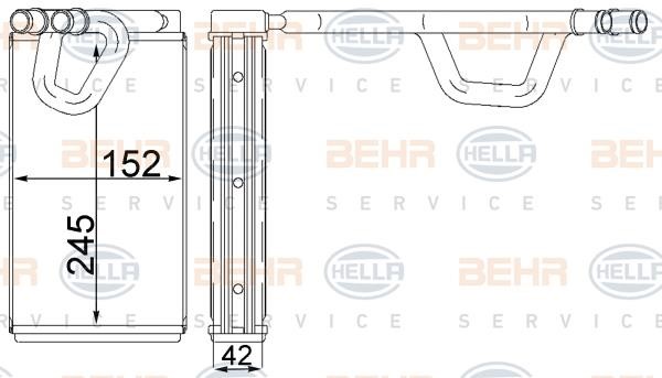 Hella 8FH 351 333-094 Heat exchanger, interior heating 8FH351333094: Buy near me at 2407.PL in Poland at an Affordable price!