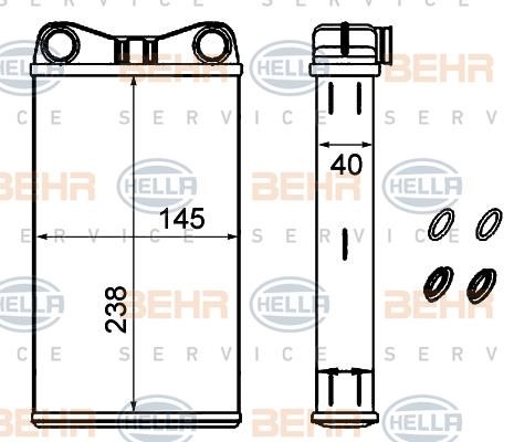 Hella 8FH 351 333-184 Nagrzewnica ogrzewania kabiny 8FH351333184: Dobra cena w Polsce na 2407.PL - Kup Teraz!