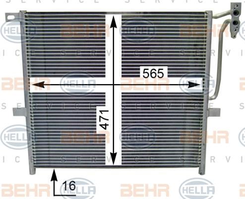 Hella 8FC 351 344-124 Радиатор кондиционера (Конденсатор) 8FC351344124: Отличная цена - Купить в Польше на 2407.PL!