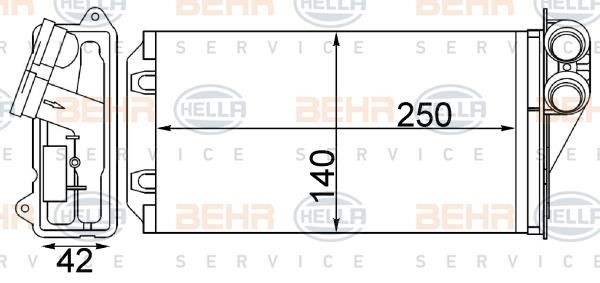 Hella 8FH 351 511-524 Радиатор отопителя салона 8FH351511524: Отличная цена - Купить в Польше на 2407.PL!