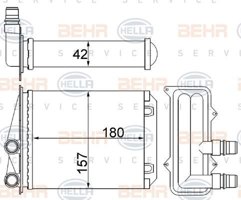 Hella 8FH 351 511-534 Heat exchanger, interior heating 8FH351511534: Buy near me in Poland at 2407.PL - Good price!