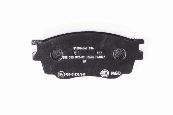 Тормозные колодки дисковые, комплект Hella 8DB 355 012-091