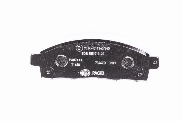 Brake Pad Set, disc brake Hella 8DB 355 013-221