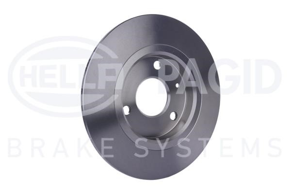 Unventilated front brake disc Hella 8DD 355 101-451