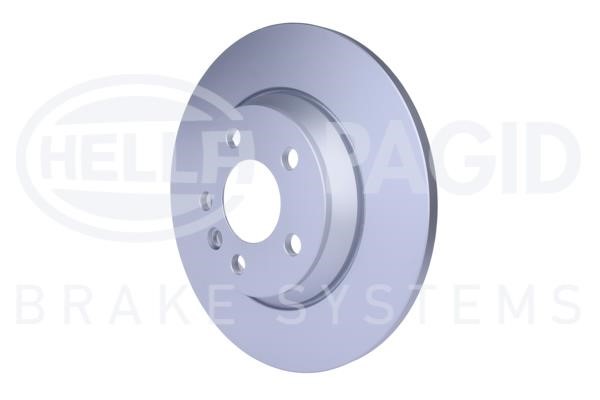 Rear brake disc, non-ventilated Hella 8DD 355 106-661
