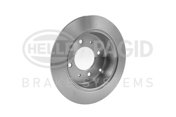 Rear brake disc, non-ventilated Hella 8DD 355 110-941