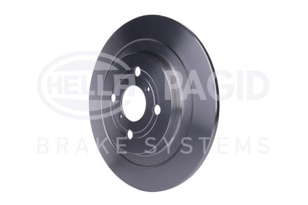 Rear brake disc, non-ventilated Hella 8DD 355 114-051