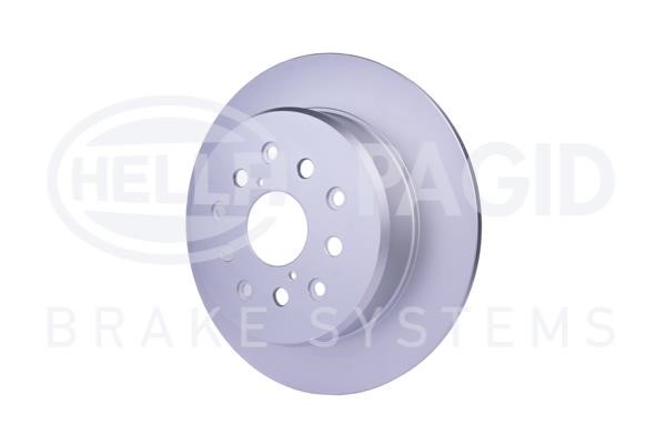Rear brake disc, non-ventilated Hella 8DD 355 114-931