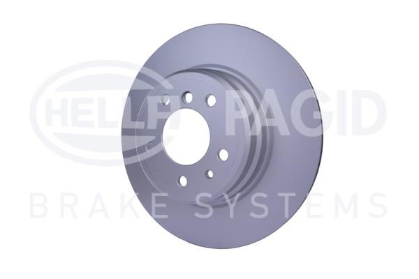 Rear brake disc, non-ventilated Hella 8DD 355 127-111