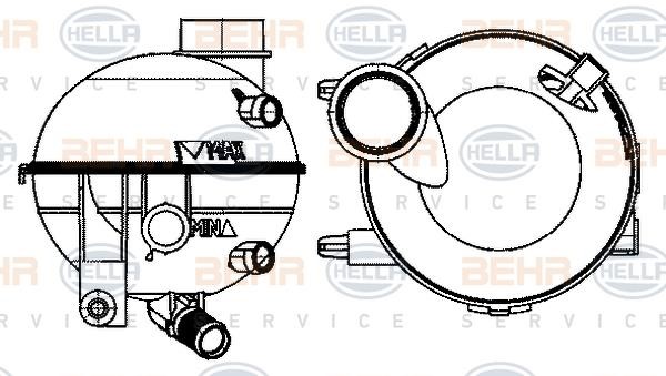 Hella 8MA 376 702-414 Expansion tank 8MA376702414: Buy near me in Poland at 2407.PL - Good price!
