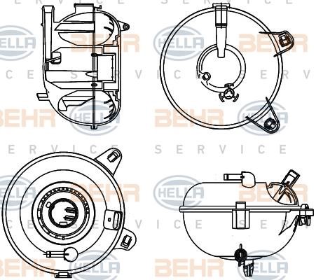 Hella 8MA 376 702-464 Motorkühlmittel Ausgleichsbehälter 8MA376702464: Kaufen Sie zu einem guten Preis in Polen bei 2407.PL!