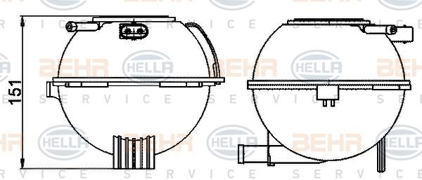 Hella 8MA 376 702-474 Expansion tank 8MA376702474: Buy near me in Poland at 2407.PL - Good price!