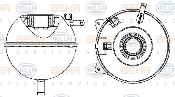 Hella 8MA 376 702-484 Expansion tank 8MA376702484: Buy near me at 2407.PL in Poland at an Affordable price!