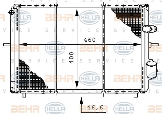 Hella 8MK 376 706-371 Радиатор охлаждения двигателя 8MK376706371: Отличная цена - Купить в Польше на 2407.PL!