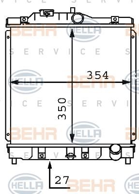 Hella 8MK 376 707-551 Radiator, engine cooling 8MK376707551: Buy near me in Poland at 2407.PL - Good price!