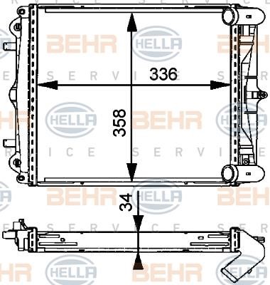 Hella 8MK 376 713-794 Радіатор охолодження двигуна 8MK376713794: Приваблива ціна - Купити у Польщі на 2407.PL!