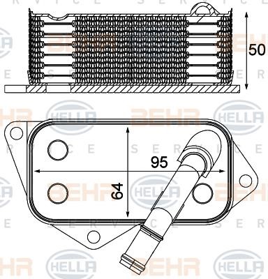 Hella 8MO 376 714-804 Oil cooler 8MO376714804: Buy near me in Poland at 2407.PL - Good price!