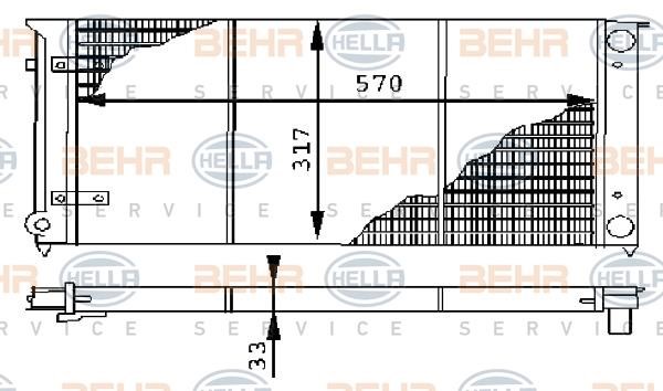 Hella 8MK 376 715-091 Radiator, engine cooling 8MK376715091: Buy near me in Poland at 2407.PL - Good price!