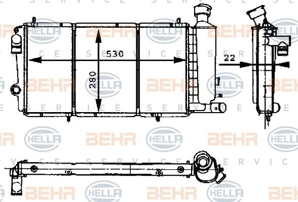 Hella 8MK 376 715-411 Radiator, engine cooling 8MK376715411: Buy near me in Poland at 2407.PL - Good price!