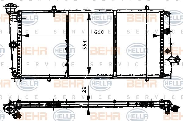 Hella 8MK 376 716-001 Radiator, engine cooling 8MK376716001: Buy near me in Poland at 2407.PL - Good price!