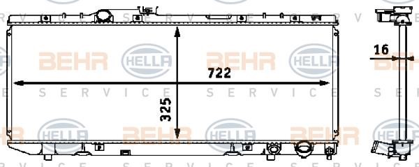 Hella 8MK 376 718-401 Kühler motorkühlung 8MK376718401: Kaufen Sie zu einem guten Preis in Polen bei 2407.PL!