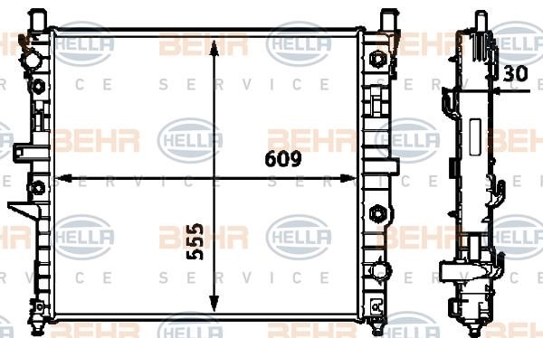 Hella 8MK 376 718-571 Радиатор охлаждения двигателя 8MK376718571: Отличная цена - Купить в Польше на 2407.PL!