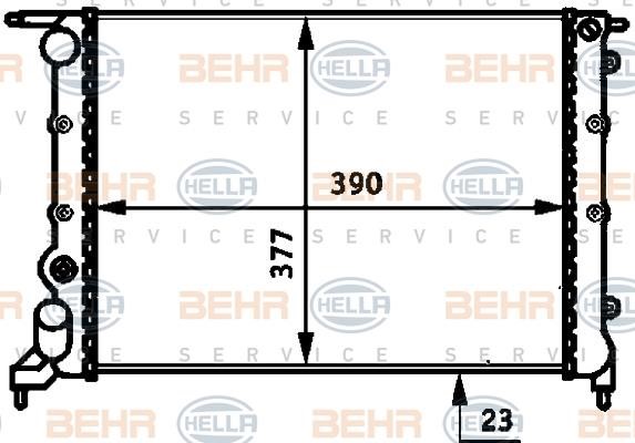 Hella 8MK 376 717-301 Радиатор охлаждения двигателя 8MK376717301: Отличная цена - Купить в Польше на 2407.PL!