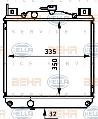 Hella 8MK 376 720-731 Радиатор охлаждения двигателя 8MK376720731: Отличная цена - Купить в Польше на 2407.PL!