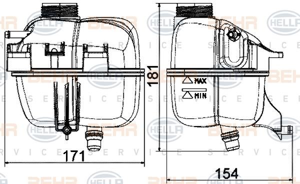 Hella 8MA 376 737-224 Expansion tank 8MA376737224: Buy near me at 2407.PL in Poland at an Affordable price!