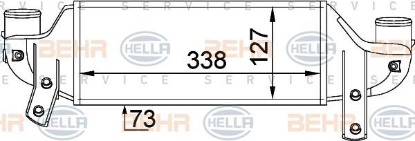 Hella 8ML 376 746-621 Intercooler, charger 8ML376746621: Buy near me in Poland at 2407.PL - Good price!