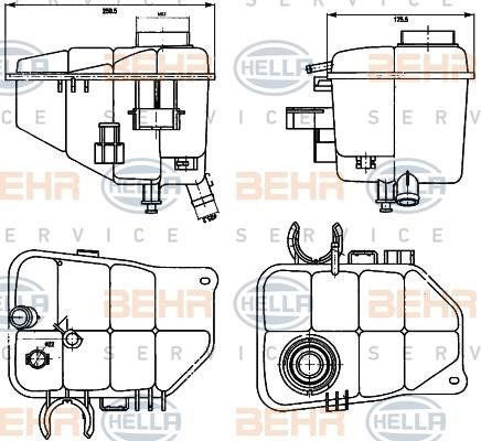 Hella 8MA 376 755-221 Expansion tank 8MA376755221: Buy near me in Poland at 2407.PL - Good price!