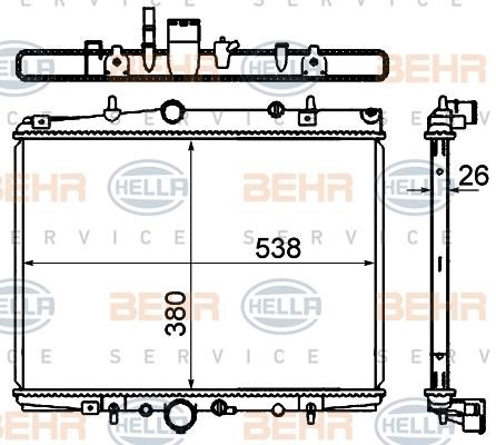 Hella 8MK 376 767-061 Radiator, engine cooling 8MK376767061: Buy near me in Poland at 2407.PL - Good price!