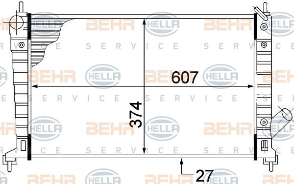 Hella 8MK 376 772-401 Kühler motorkühlung 8MK376772401: Kaufen Sie zu einem guten Preis in Polen bei 2407.PL!