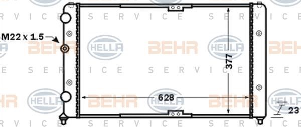 Hella 8MK 376 773-791 Радиатор охлаждения двигателя 8MK376773791: Отличная цена - Купить в Польше на 2407.PL!