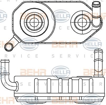 Hella 8MO 376 787-671 Oil cooler 8MO376787671: Buy near me in Poland at 2407.PL - Good price!