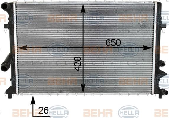 Hella 8MK 376 790-551 Kühler motorkühlung 8MK376790551: Bestellen Sie in Polen zu einem guten Preis bei 2407.PL!