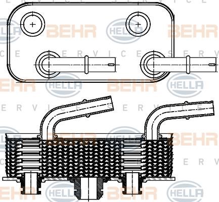 Hella 8MO 376 790-791 Oil cooler 8MO376790791: Buy near me in Poland at 2407.PL - Good price!