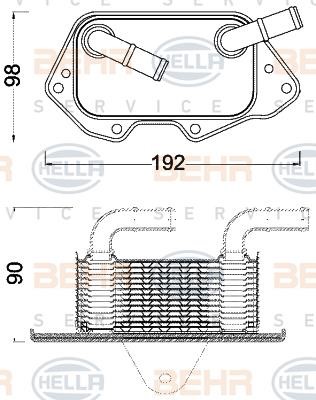Hella 8MO 376 797-021 Oil cooler 8MO376797021: Buy near me in Poland at 2407.PL - Good price!