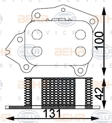 Hella 8MO 376 797-101 Oil cooler 8MO376797101: Buy near me in Poland at 2407.PL - Good price!