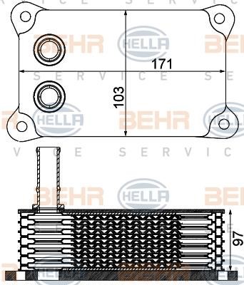 Hella 8MO 376 797-161 Oil cooler 8MO376797161: Buy near me in Poland at 2407.PL - Good price!