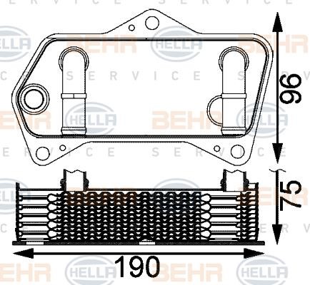 Hella 8MO 376 797-181 Oil cooler 8MO376797181: Buy near me in Poland at 2407.PL - Good price!