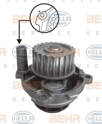 Hella 8MP 376 800-044 Water pump 8MP376800044: Buy near me in Poland at 2407.PL - Good price!